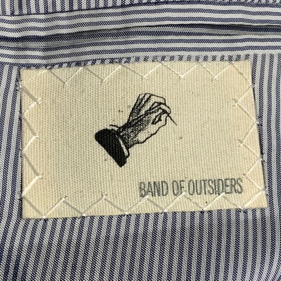 BAND OF OUTSIDERS Size 38 Regular Charcoal Grey Blue Glenplaid Wool Suit - Picture 8 of 11